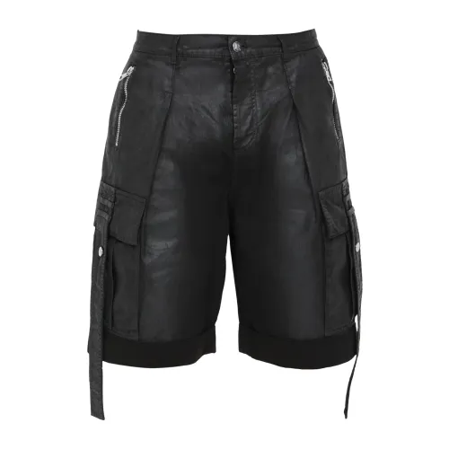 Balmain , Black Denim Shorts for Men ,Black male, Sizes:
