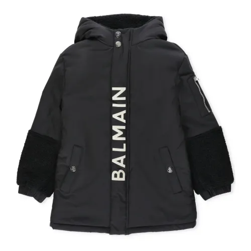 Balmain , Black Junior Padded Jacket ,Black male, Sizes: