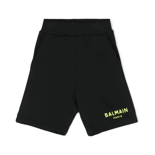 Balmain , Black Logo Shorts ,Black male, Sizes: