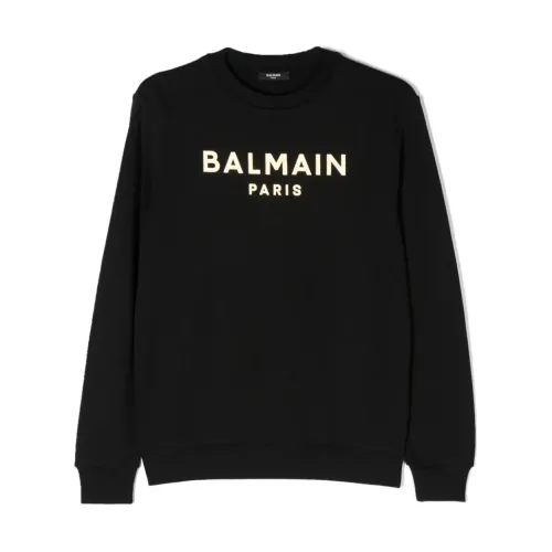 Balmain , Black Sweatshirt for Girls ,Black female, Sizes: