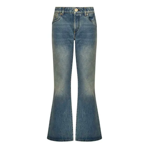 Balmain , Blue Flared Bootcut Jeans ,Blue female, Sizes: