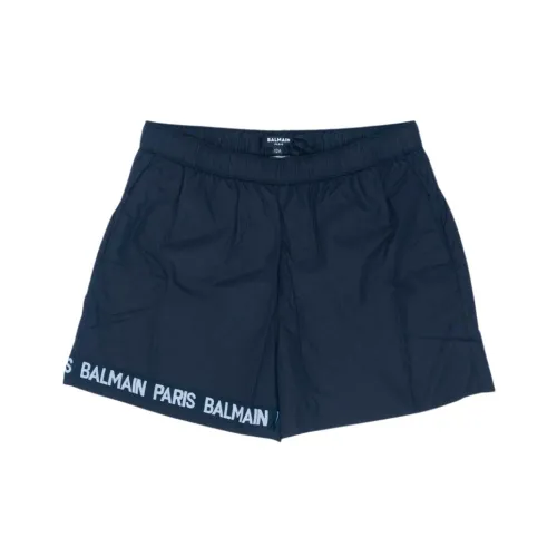 Balmain , Boys` Two-Tone Logo Boxers ,Black male, Sizes: