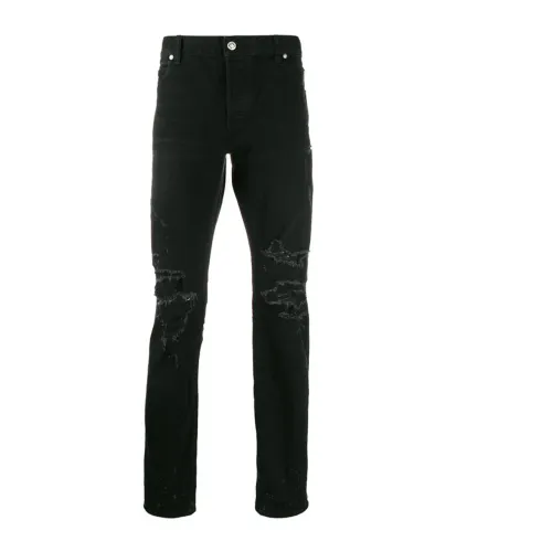 Balmain , Classic Black Cotton Denim Jeans ,Black male, Sizes: