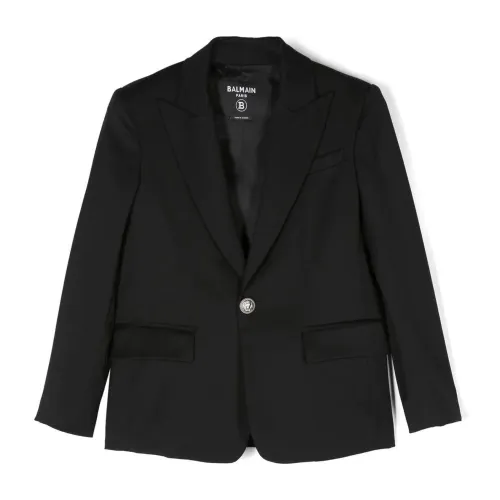 Balmain , Fashionista Wool Jacket ,Black female, Sizes: