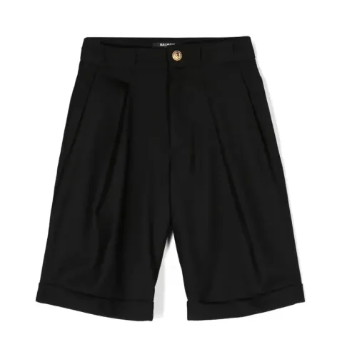 Balmain , Girl's Clothing Shorts Black Ss24 ,Black female, Sizes:
