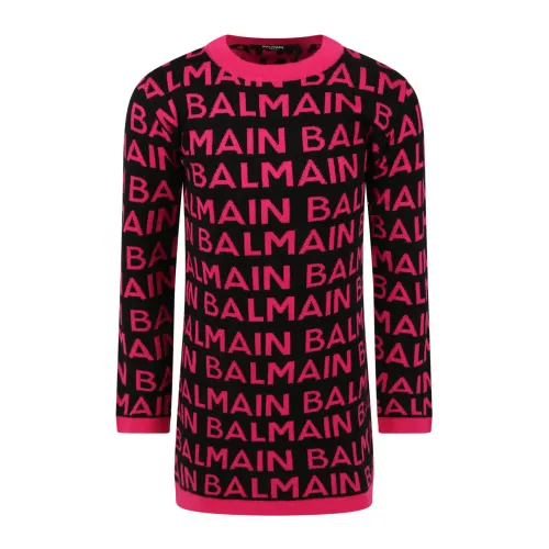 Balmain , Girls Dresses Collection ,Pink female, Sizes: