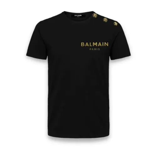 Balmain , Girls` High-Quality T-Shirt ,Black female, Sizes: