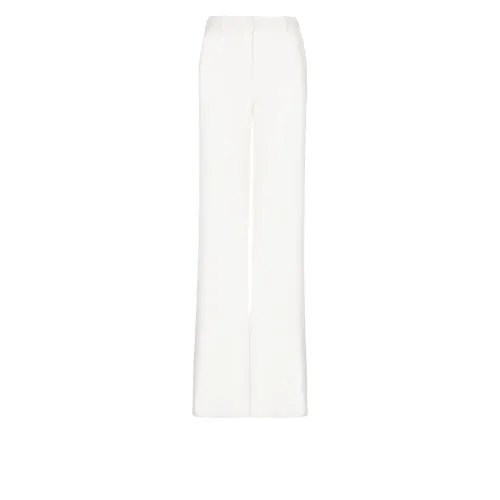 Balmain , High-waisted crepe trousers ,White female, Sizes: