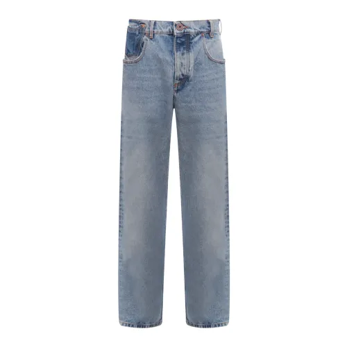 Balmain , Jeans in contrast-effect denim ,Blue male, Sizes: