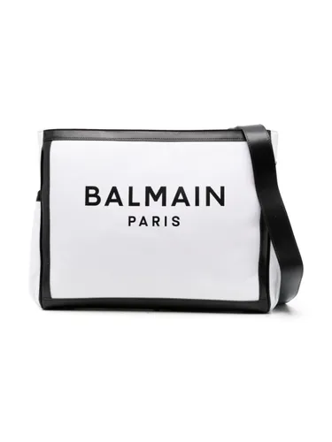 Balmain Kids logo-print changing bag - White