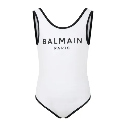 Balmain , Kids One-Piece Swimsuits ,White female, Sizes: