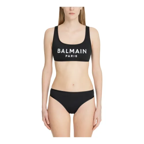 Balmain , Logo Bikini ,Black female, Sizes: