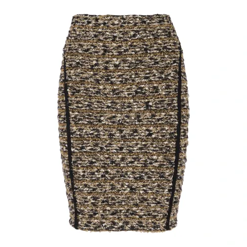 Balmain , Lurex tweed skirt ,Yellow female, Sizes: