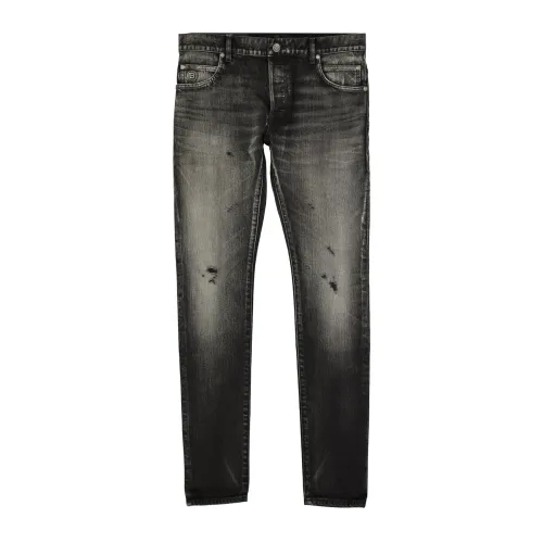 Balmain , Men's Clothing Jeans Gray Aw23 ,Gray male, Sizes: