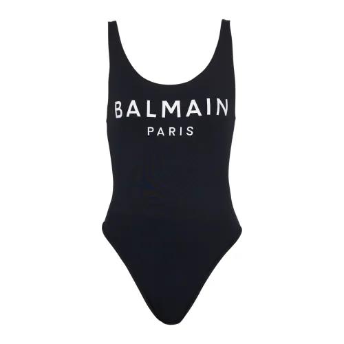 Balmain , Paris One-piece Swimsuit ,Black female, Sizes: