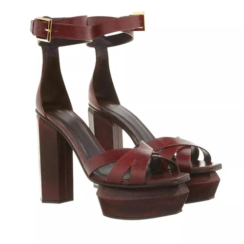 Balmain Sandals - Ava Karung Platform Sandals Leather - red - Sandals for ladies