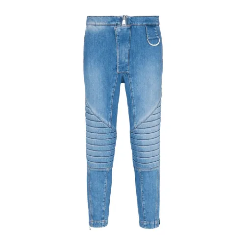 Balmain , Slim Cut Low Rise Jeans ,Blue female, Sizes: