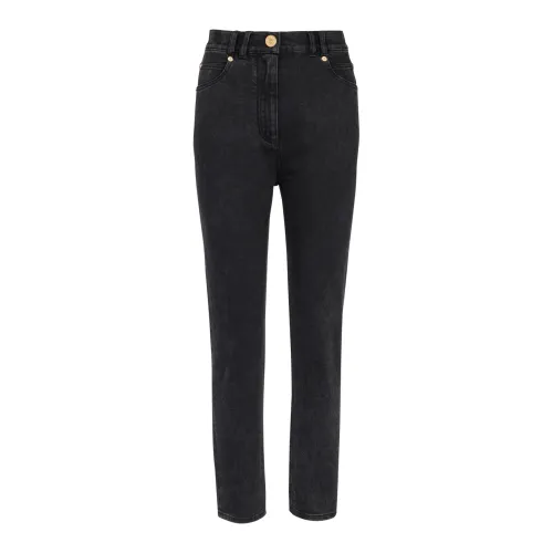 Balmain , Slim-fit denim jeans ,Black female, Sizes: