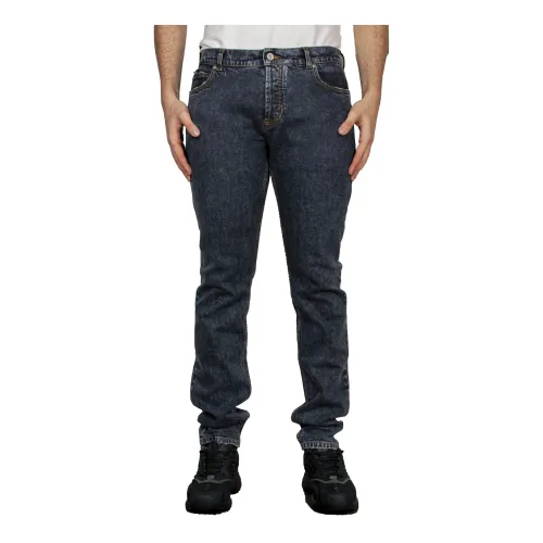 Balmain , Slim Fit Grey Jeans ,Gray male, Sizes: