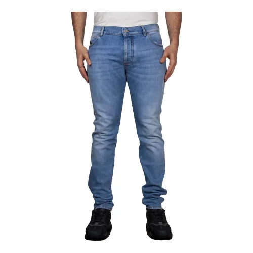 Balmain , Slim-Fit Jeans ,Blue male, Sizes:
