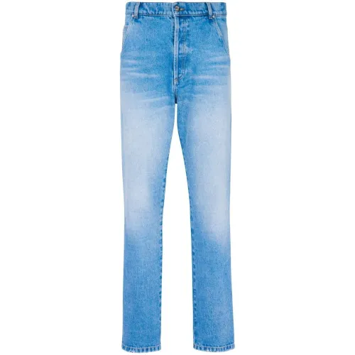 Balmain , Straight jeans ,Blue male, Sizes: