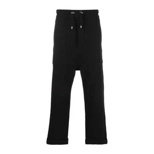 Balmain , StylishStraight Trousers for Men ,Black male, Sizes: