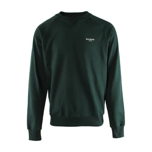 Balmain , Sweatshirts ,Green male, Sizes: