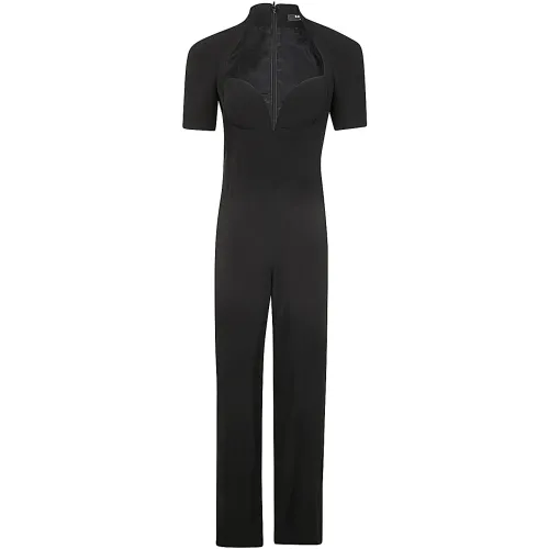 Balmain , Tailored Crepe Jumpsuit ,Black female, Sizes: