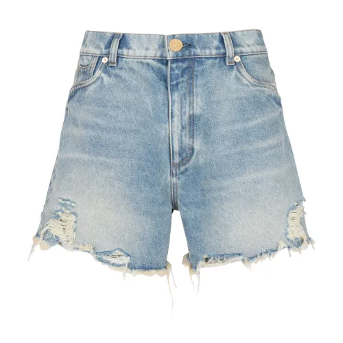 Balmain , Vintage denim shorts ,Blue female, Sizes: