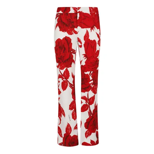 Balmain , Women's Clothing Trousers Red Ss24 ,Multicolor female, Sizes: