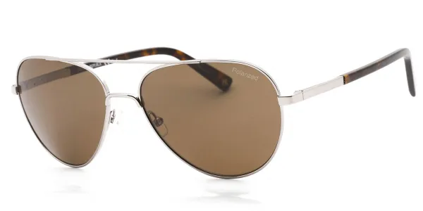 Banana Republic BR 1003/S Polarized 06LB/SP Men's Sunglasses Silver Size 58