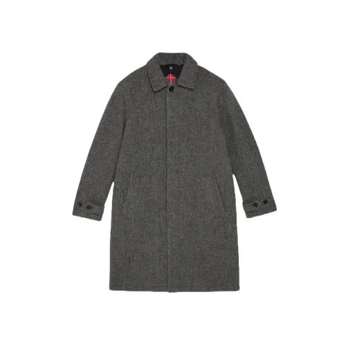 Baracuta , Paul Wool Coat ,Gray male, Sizes: