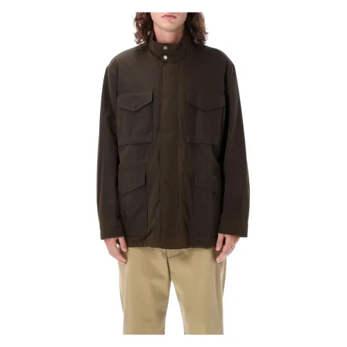 Baracuta , Waxed Field Jacket for Men ,Brown male, Sizes:
