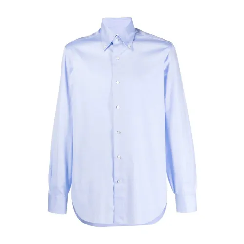 Barba , Button-down cotton shirt ,Blue male, Sizes: