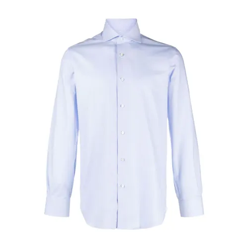 Barba , Italian Cotton Dress Shirt ,Blue male, Sizes: