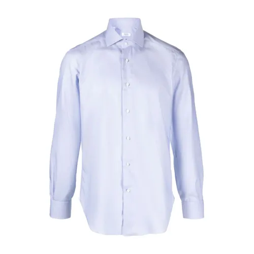 Barba , Italian Cotton Shirt ,Blue male, Sizes:
