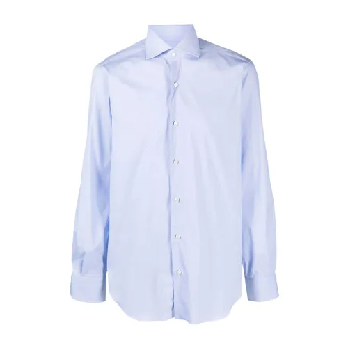 Barba , Men's Clothing Shirts White Ss23 ,Blue male, Sizes: