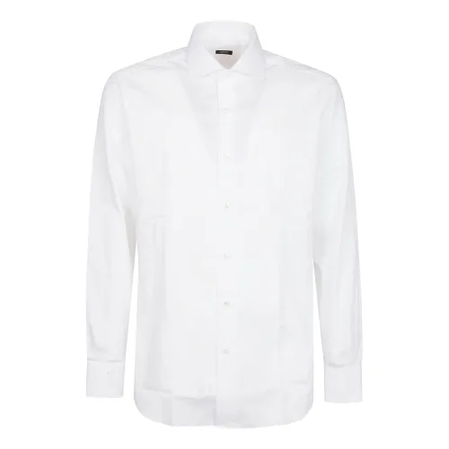 Barba Napoli , Bianco Neck Shirt ,White male, Sizes: