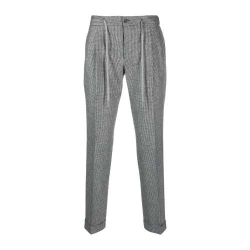 Barba Napoli , Grey Roma Coulisse Trousers ,Gray male, Sizes: