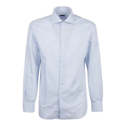 Barba Napoli , Long Sleeve Shirt ,Blue male, Sizes: