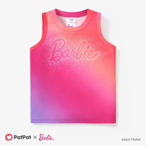 Barbie 1pc Toddler/Kids Girls Sporty Rainbow Alphabet Tank top/t-shirt/pants
