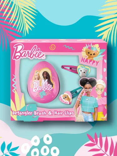 Barbie Detangler Brush & Hair Clips - Children's Detangler