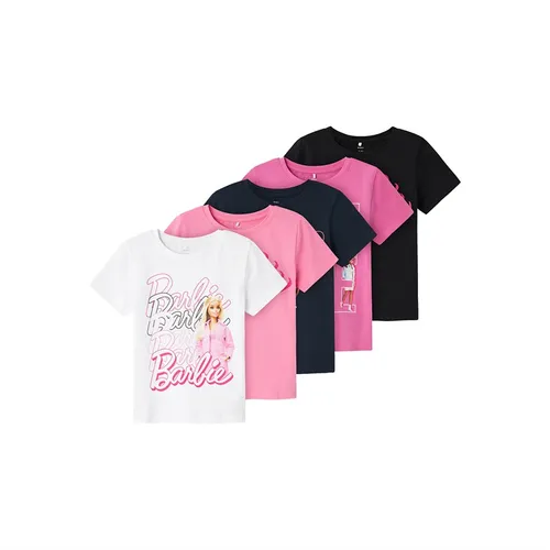 Barbie Girls Rosa Five Pack T-Shirts Multi 5