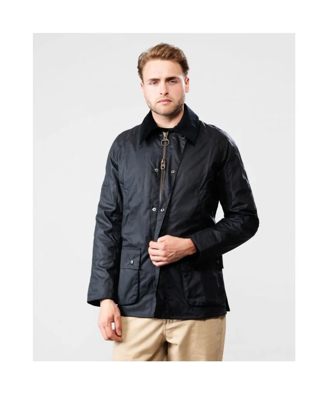 Barbour Ashby Mens Wax Jacket - Navy