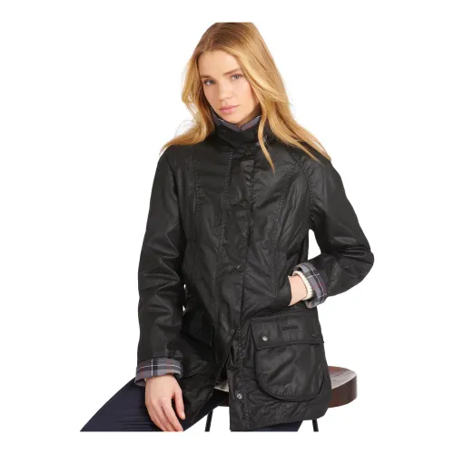 Barbour , Beadnell Wax Jacket ,Black female, Sizes: