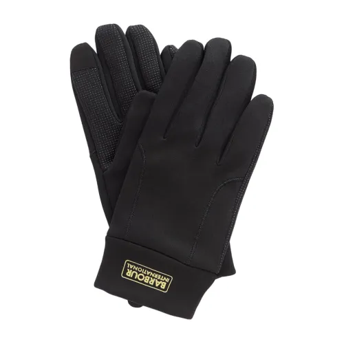 Barbour , Black Gloves for Men ,Black male, Sizes:
