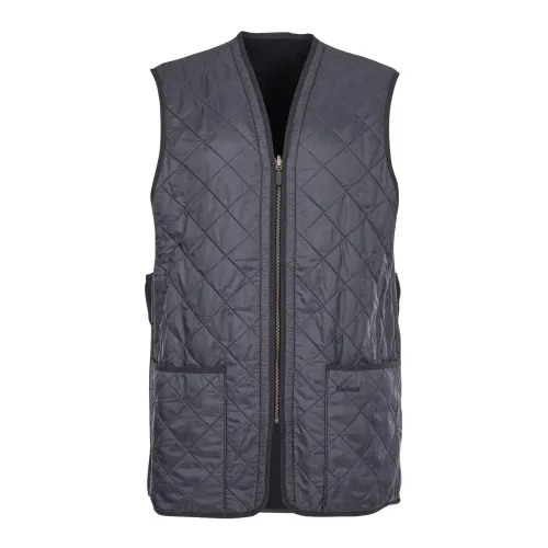 Barbour , Blue Quilted Vest with Fleece Lining ,Blue male, Sizes: