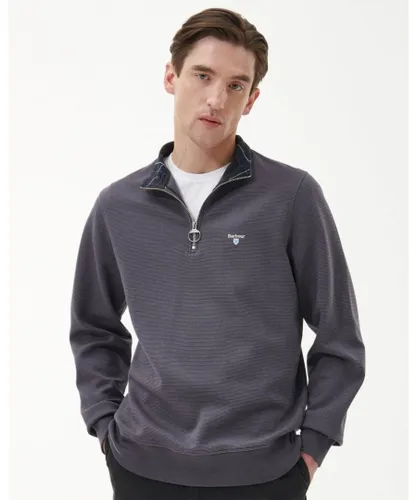 Barbour Bradbury Mens Half-Zip Sweatshirt - Grey
