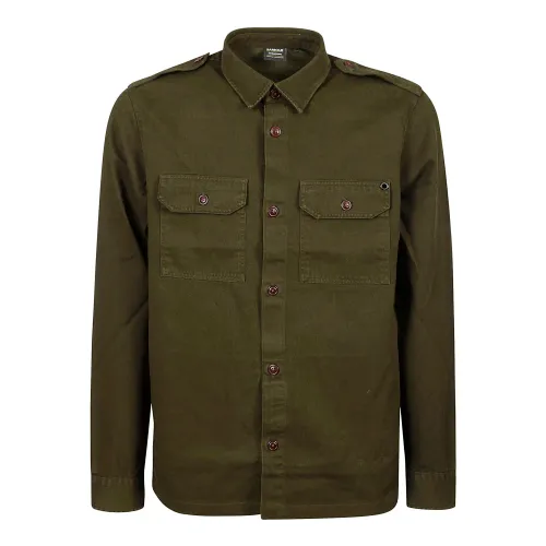 Barbour , Casual Cotton Overshirt ,Green male, Sizes: