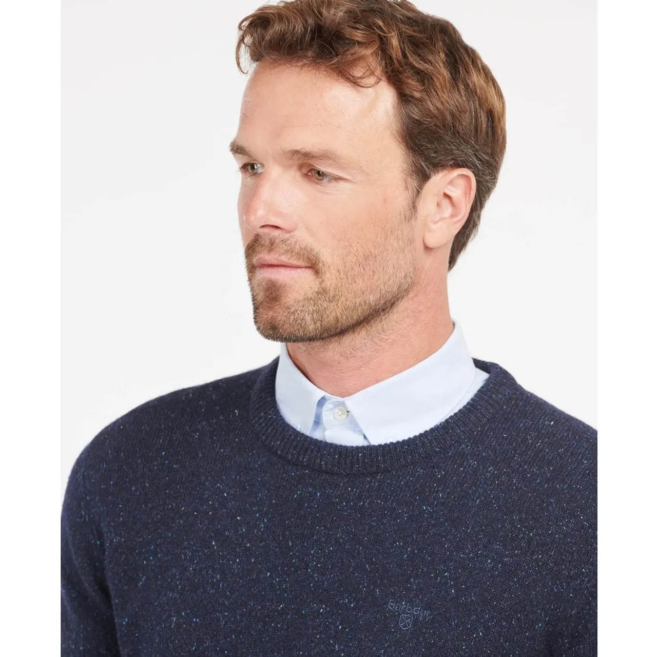 Barbour , Chunky Knit Wool Sweater in Navy ,Blue male, Sizes: